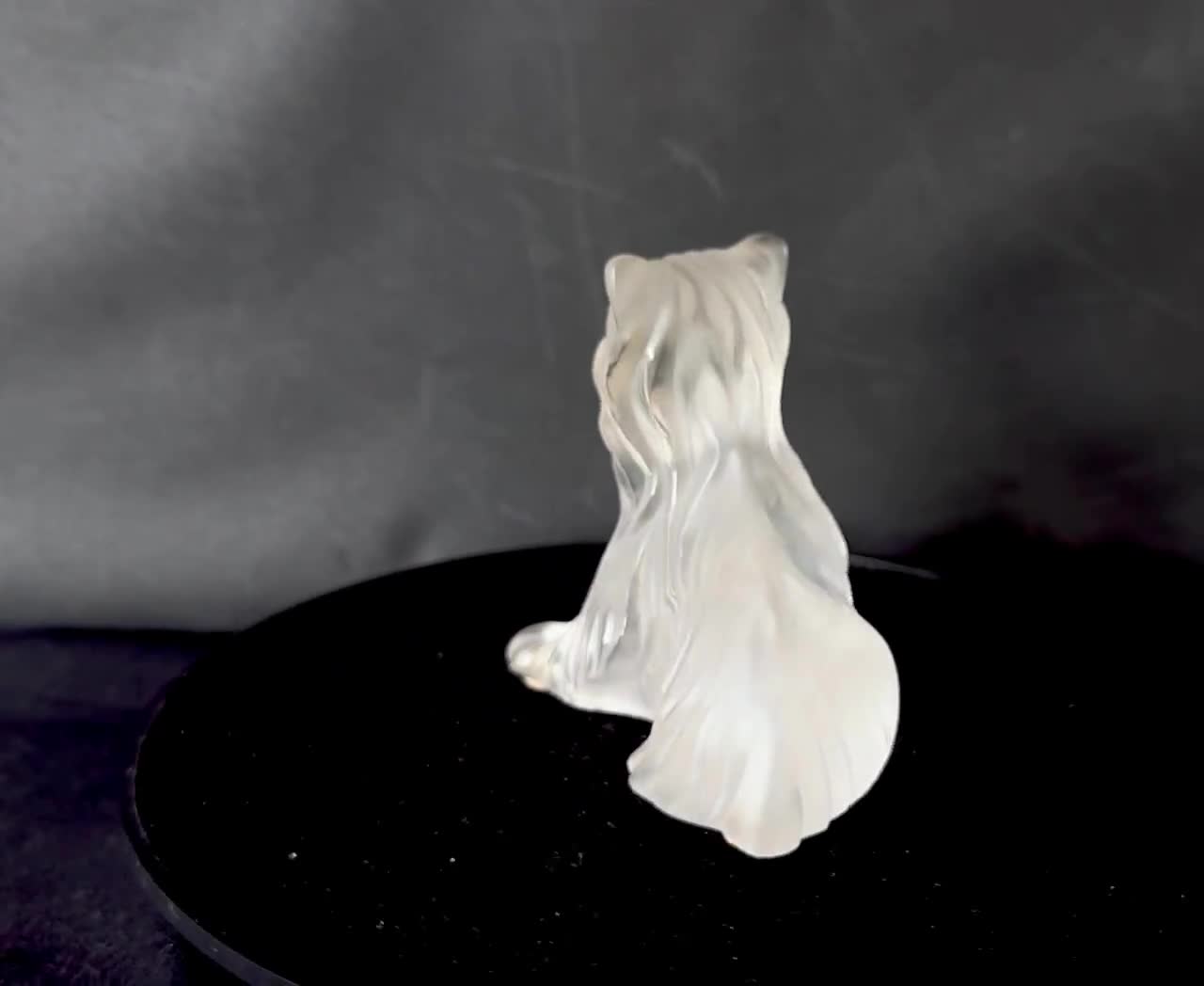 Lalique Crystal Yorkshire Terrier Dog Ornament Vintage. - Etsy