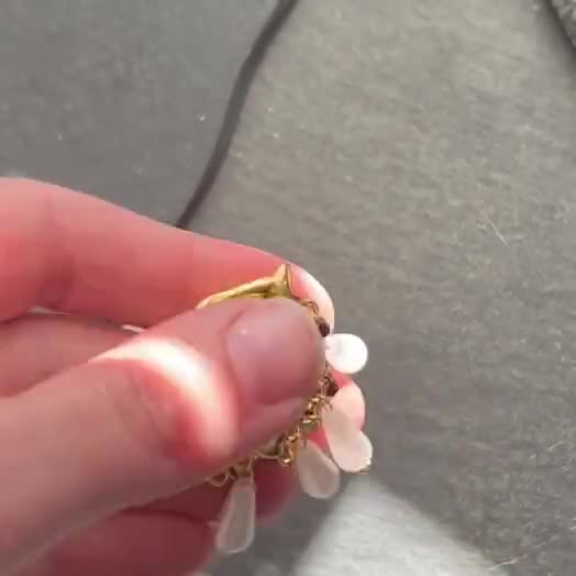 Statement All Seeing Eye Brooch - Gold Tone Brass, Peacock Glass, Faux Teardrop Pearl Charms - Eclectic Gothic Quirky Unusual Decorative Pin video poster