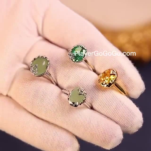 Gemstone Made Honkai: Star Rail Ten Stonehearts 調節可能なリング