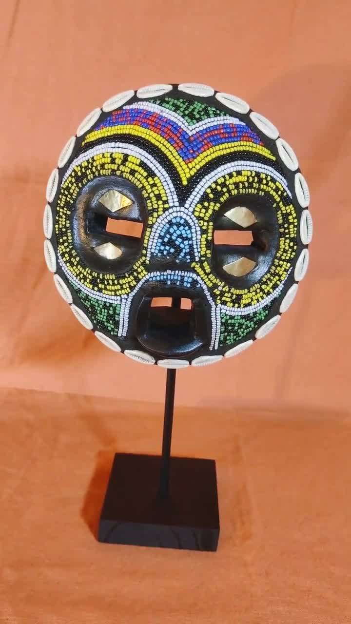 アフリカのアカン・アシャンティのマスク - ガーナの部族芸術 - 木彫り