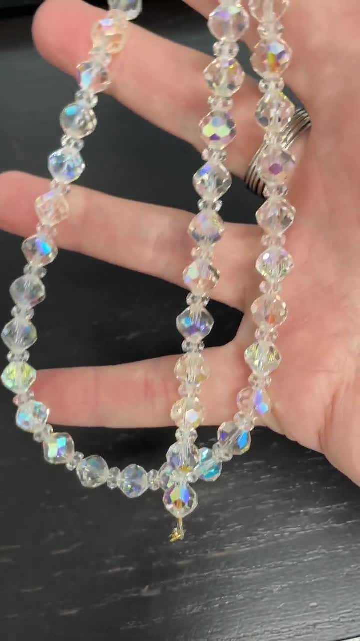 Rubans Rhodium Plated Multi Crystal Statement Necklace Set