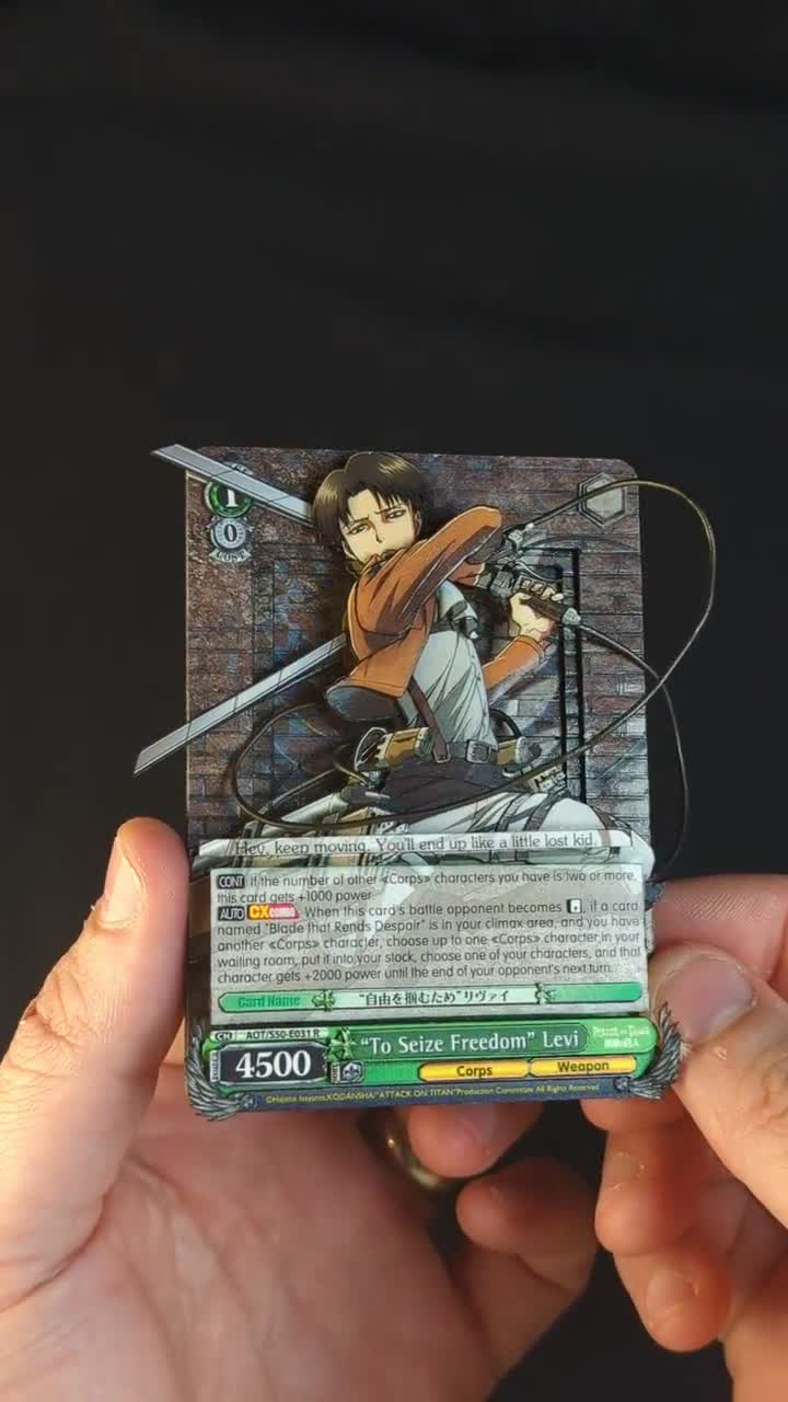 3D Attack on Titan Trading Card (
