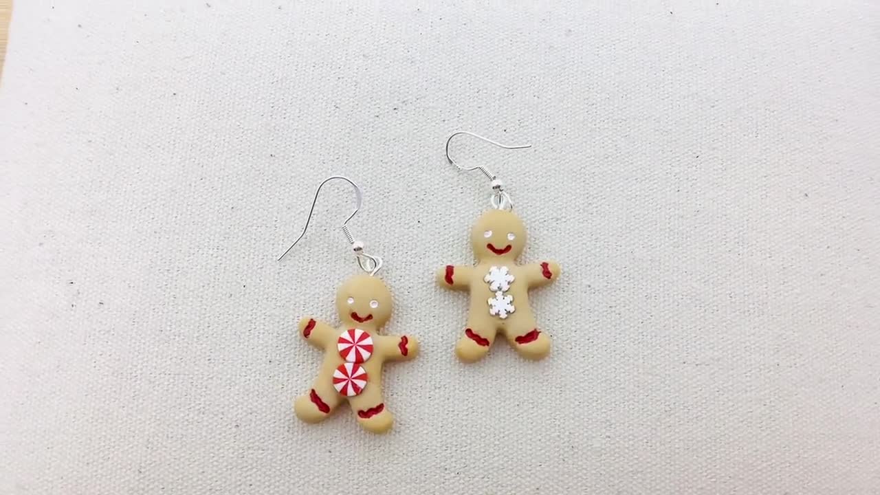 Porte-clés Bonhomme En Pain D'épice Fait Main En Résine époxy, Grand, Or Paillettes Fines - France