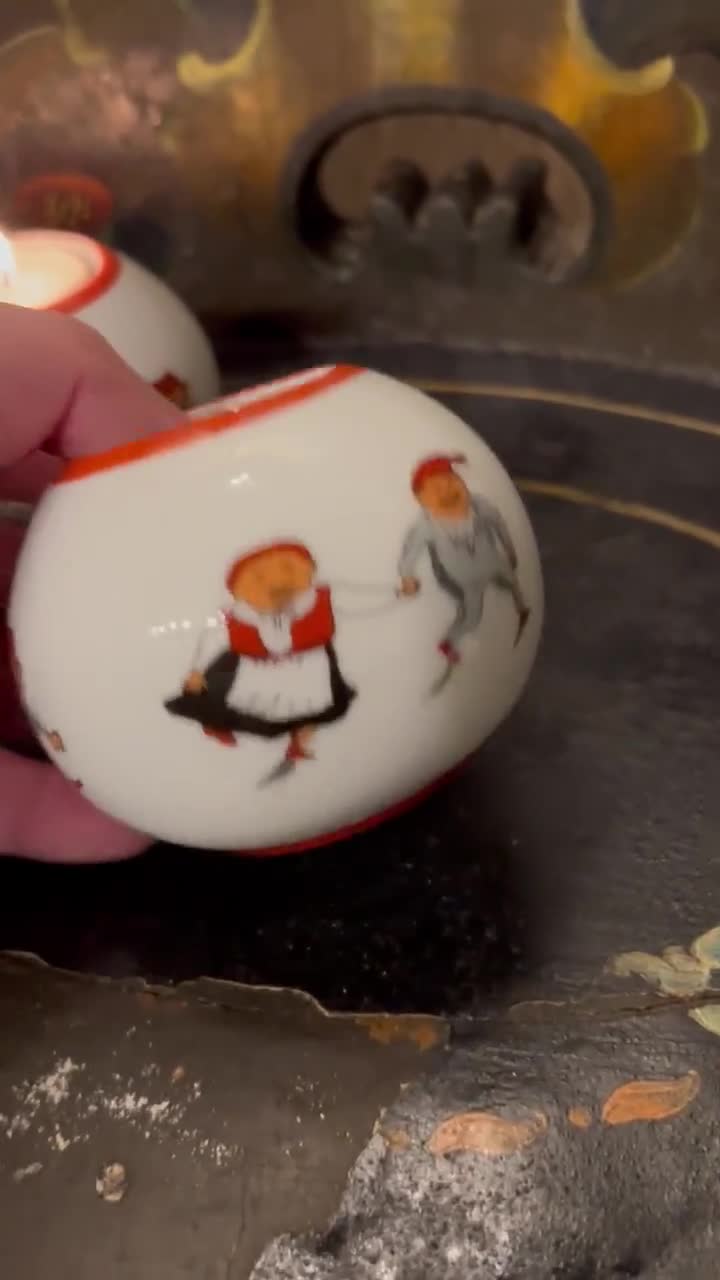 デンマーク ニッセ キャンドルホルダー 未使用 ヴィンテージ ニッセ ティーライトホルダー ノルウェー ポルスグルンド