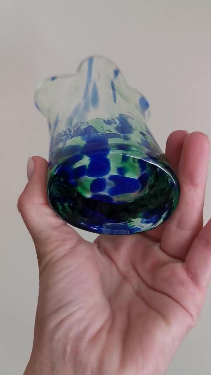 Vintage Glass Vase Renate Stock for Sea Glasbruk Sweden