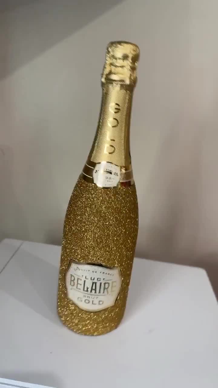 Learn How To Glitter Champagne Bottles - the right way!