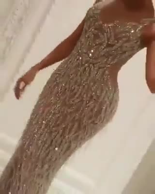 Crystal Applique Prom Dress: Beaded Fringe Evening Gown Crystal Applique Prom Dress: Beaded Fringe Evening Gown