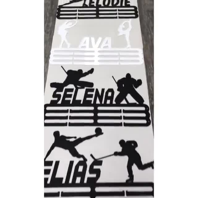 Ringette Medal Holder / Medal Display / Personalized / Wall Art / Birthday Gifts / Christmas Gifts / Sport / video poster