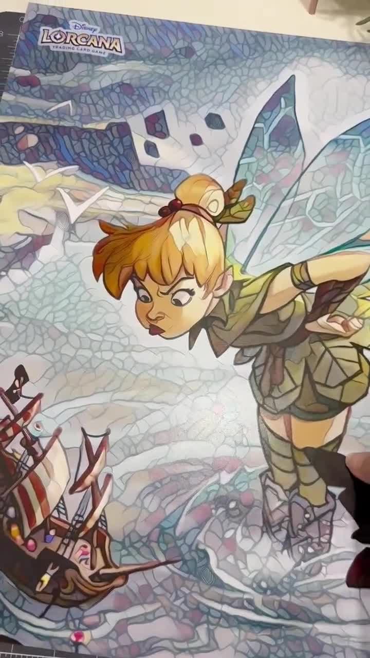 lorcana tinkerbell card Ravensburger Disney TCG Deck Box Featuring Tinker Bell - Giant Fairy | Securely Store 80 Sleeved Cards | Durable Portable Organizer for TCG Players Peter Pans Ally Ink Type Tinker Bell Lorcana Art Print