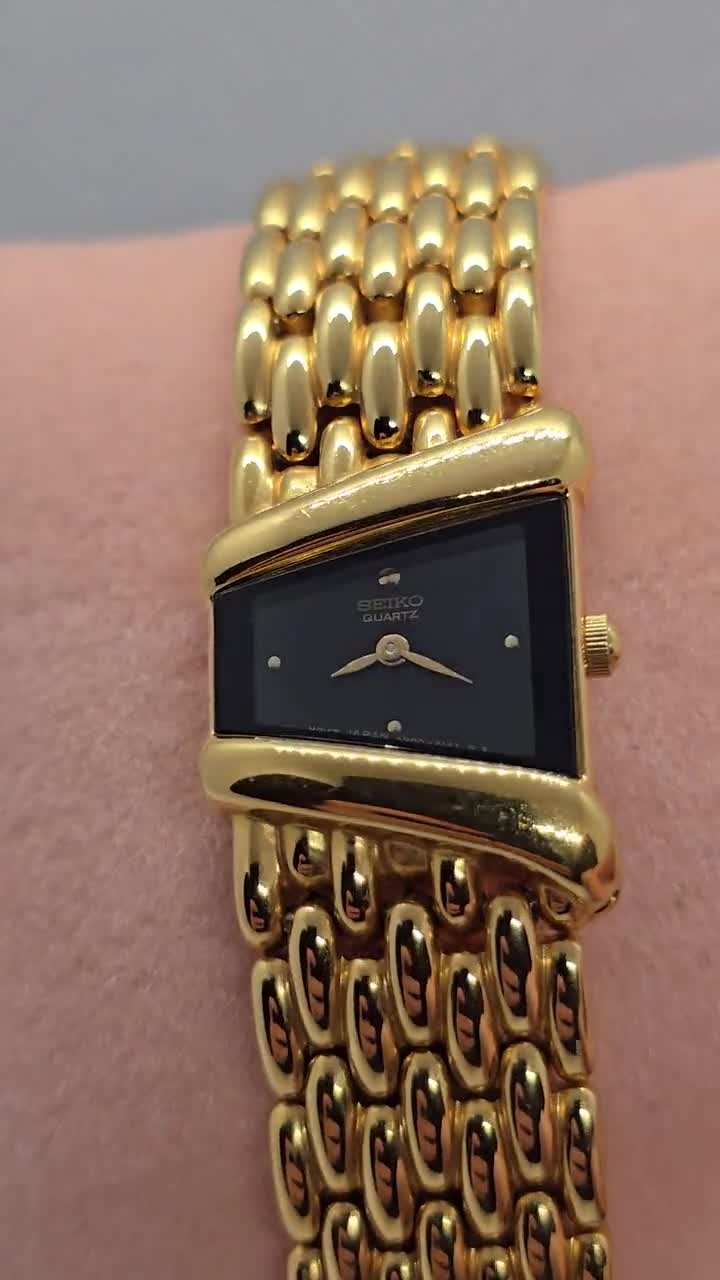SEIKO　Rivoli ゴールド 腕時計 Rare Vintage Seiko Rivoli Asymmetrical Trapezoid Quartz