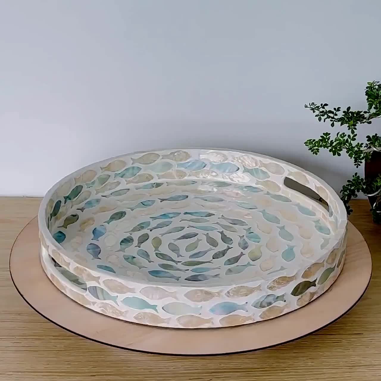 Plateau de service de cuisine, plateau de service en bois plats de