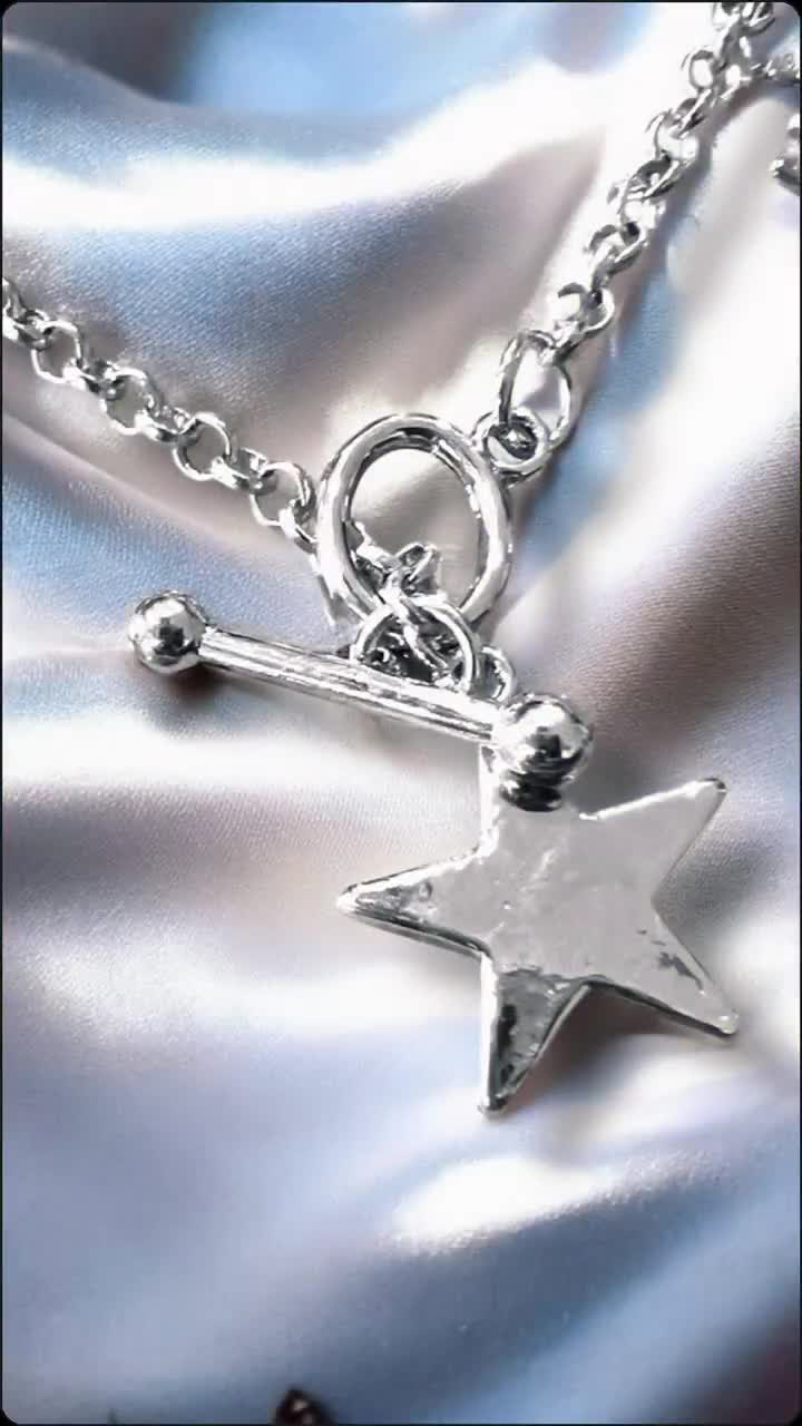CHICNET Collana Regolabile In Argento 925 Con Moschettone – Pietre Preziose Sfaccettate O Piastrina - 4