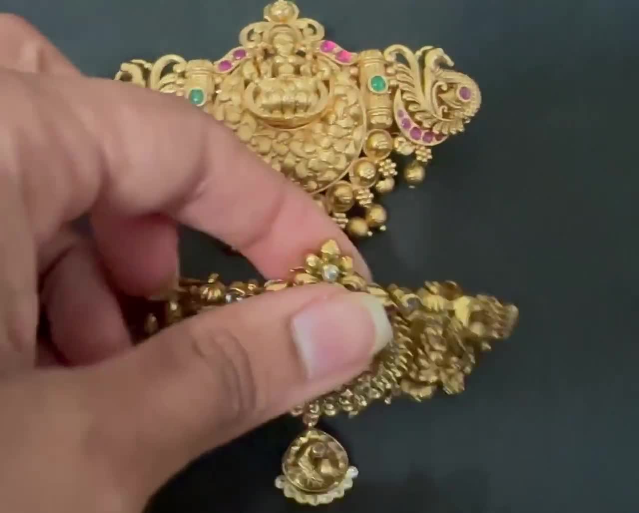 Big Size Lakshmi Ruby Indian Hairclips/matt Look Big Hair Clip