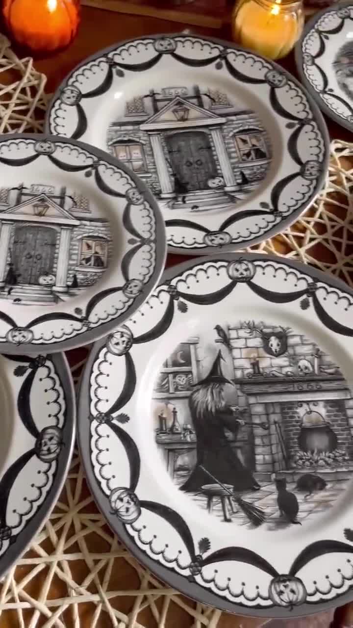Halloween Dinner Plate: Royal Stafford England Wicked Witches