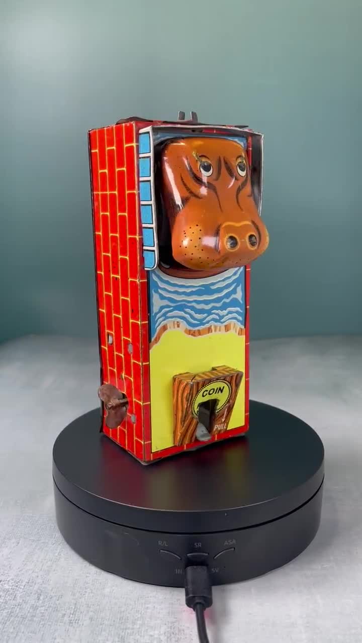 Vintage 1960s Japanese Hungry Hippo Bank - Etsy