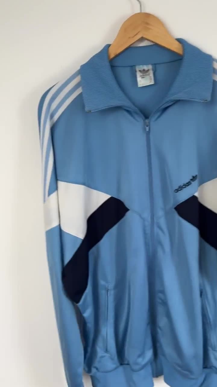Adidas Vintage 80s 90s Baby Blue Track Top Jacket / Size XL - Etsy