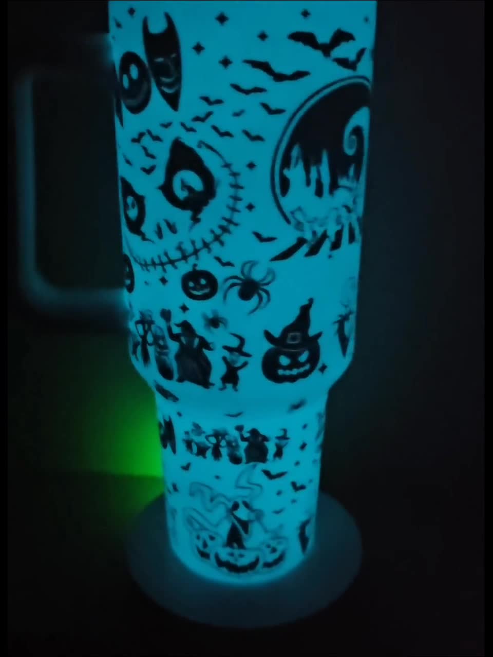 40oz Glow in the Dark Tumbler Nightmare Before Christmas Theme video poster