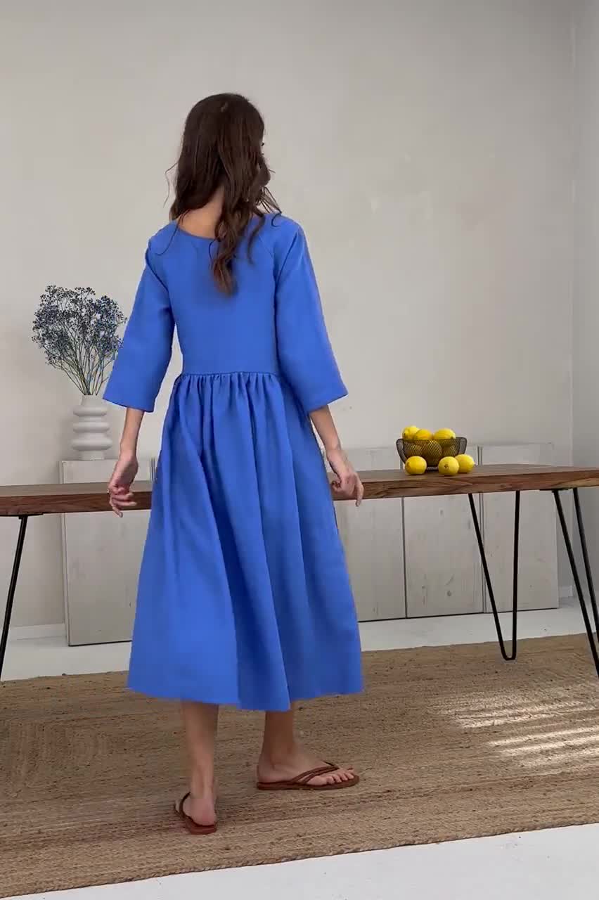 chinese dress ladies Nazarit Mini Dress Cornflower Blue main image 1