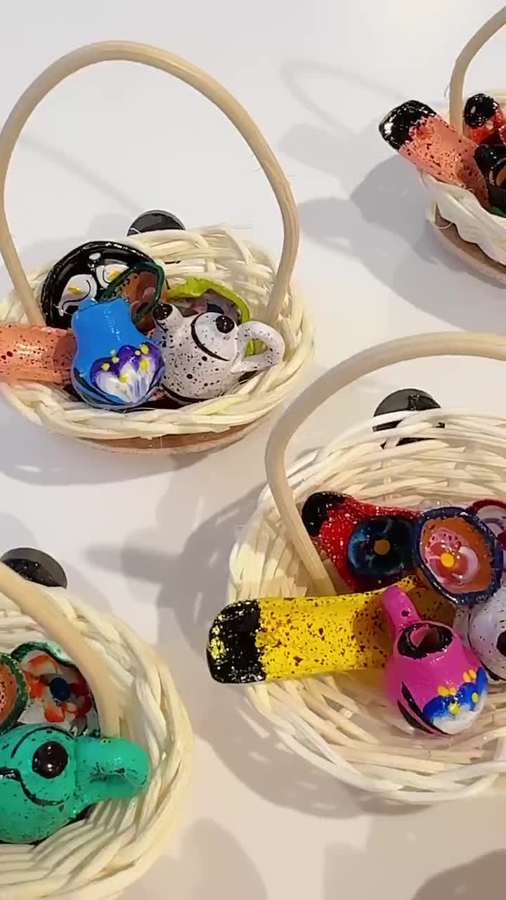 Mini Clay Dish Basket Magnet: Handmade Mexican Altar Decor - Etsy