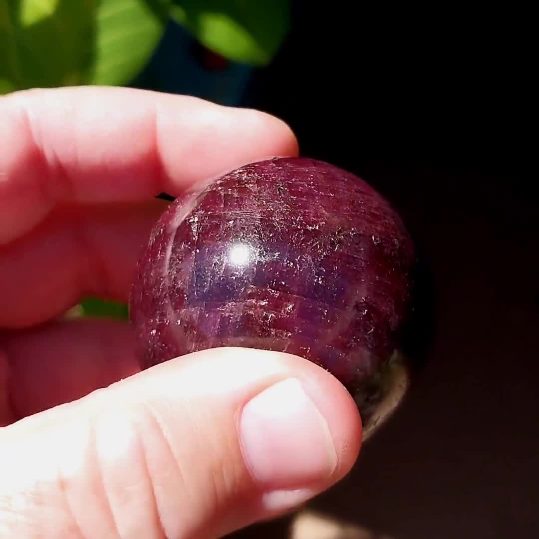 46 Mm Very Special Red Star Garnet Sphere. Red Garnet. Garnet