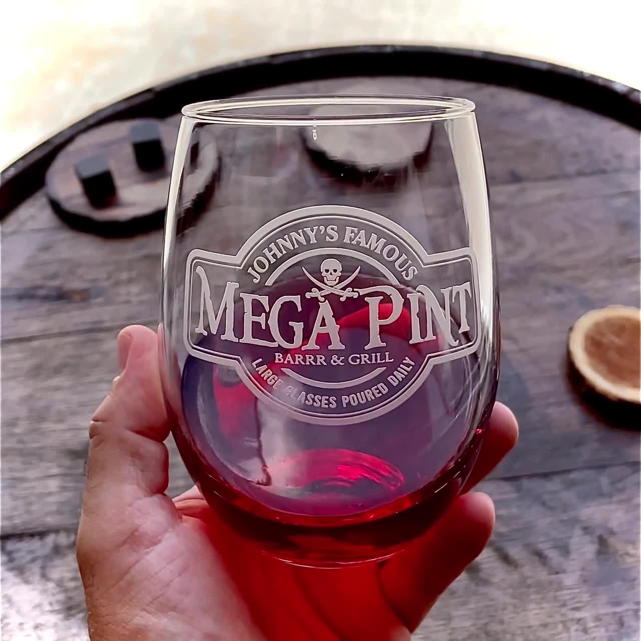 Mega Pint/Engraved Stemless Wine Glass Funny Fun Best Friend Gift Christmas  - Yahoo Shopping