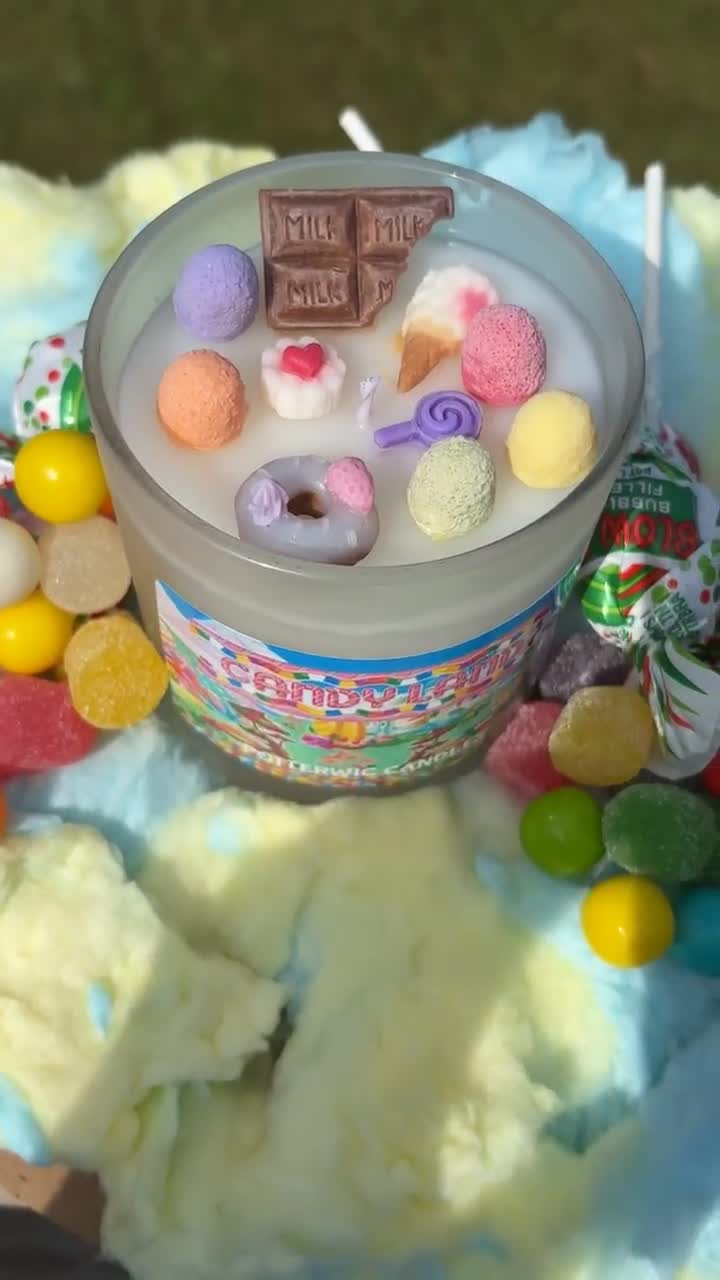 Candy Land 10oz Soy Wax Candle With Beeswax Embeds - Etsy