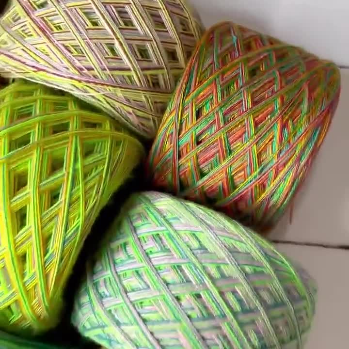 Mystery Yarn Box of Colorful Melange Yarn Cakes Rainbow Yarn for