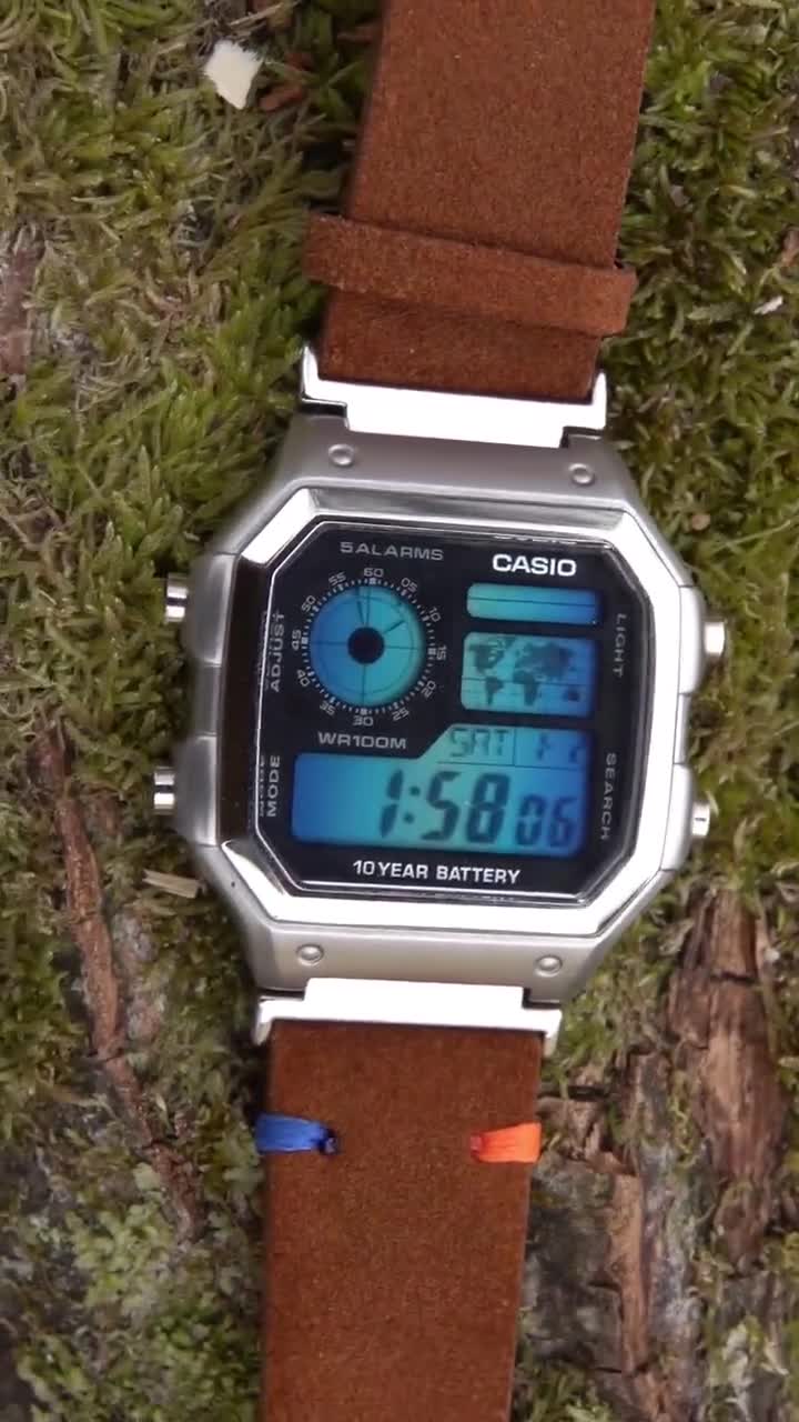 メタルポーラーシルバー - カシオAE-1200をベースにした改造時計