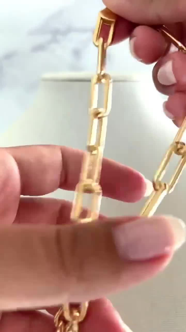 TseenYi Catena a Graffetta Vintage Girocollo Con Alamari Spessi d'Oro - Collana Gioielli Per Donne