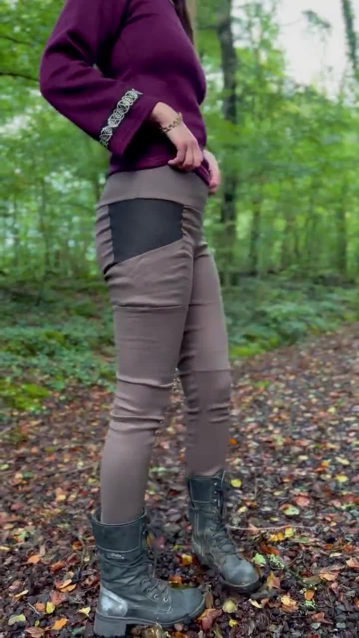 Women Medieval Viking Slim Pencil Pants Trousers Capris Leggings