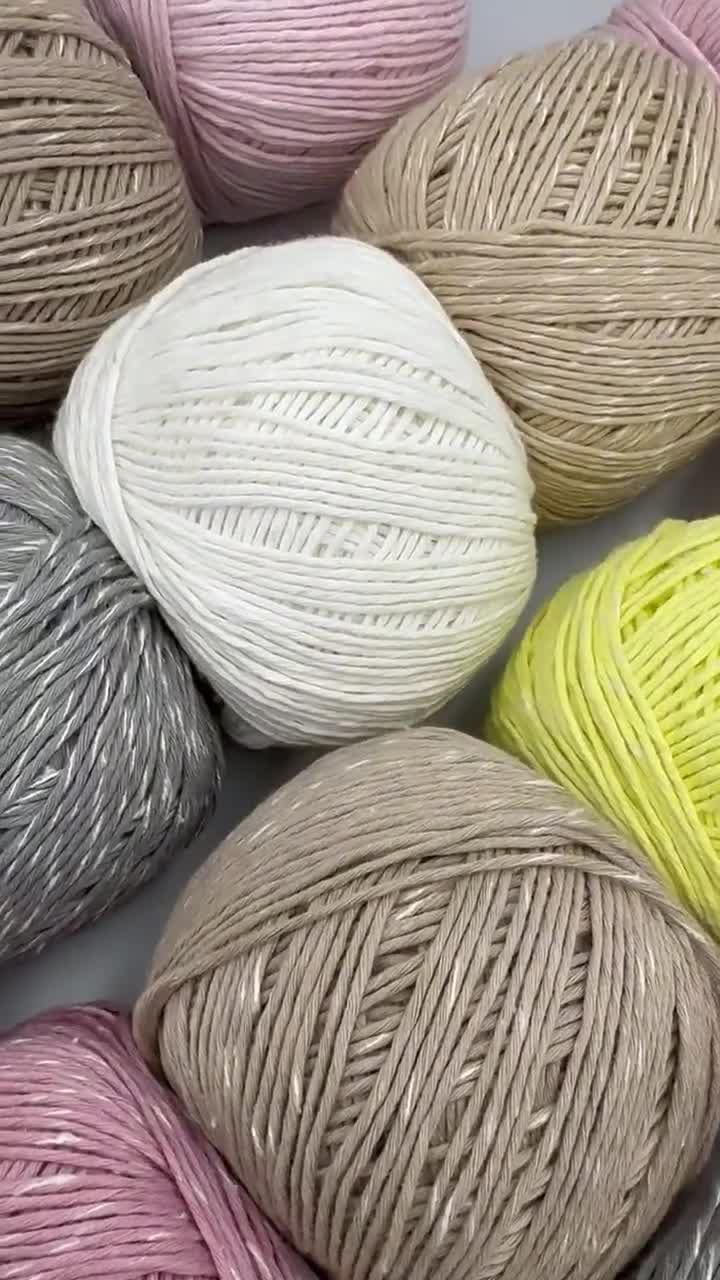 Cotton Silk Yarn Light Worsted Yarn Cotton Yarn 50g / 135m