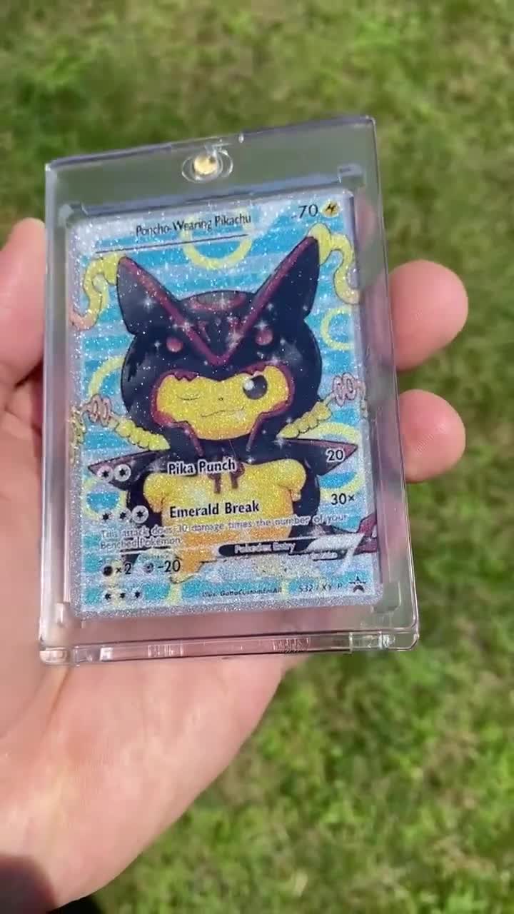 Shiny Mega Rayquaza Poncho-wearing Pikachu - Etsy Shiny Mega Rayquaza Poncho-wearing Pikachu - Etsy