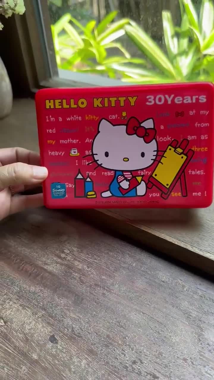 2004 Sanrio Hello Kitty Foldable Lunch Box Lunch Snack Box - Etsy