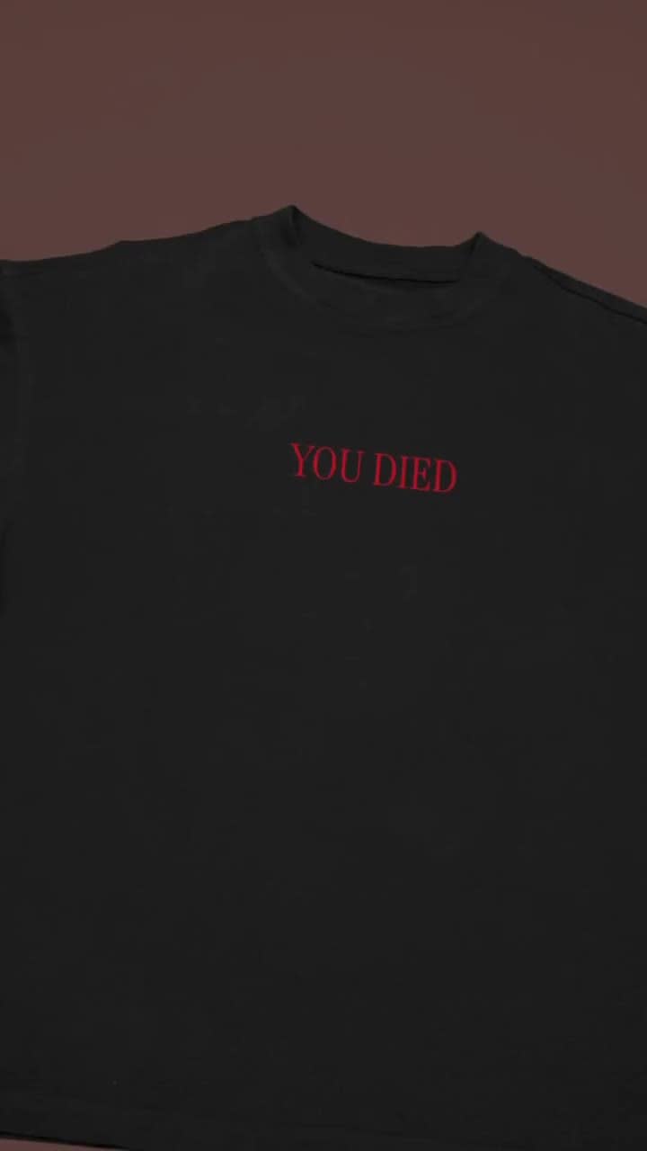 T-shirt You Died Dark Souls - Humour Gamer - Enfant/Adulte - Fruit Of The Loom