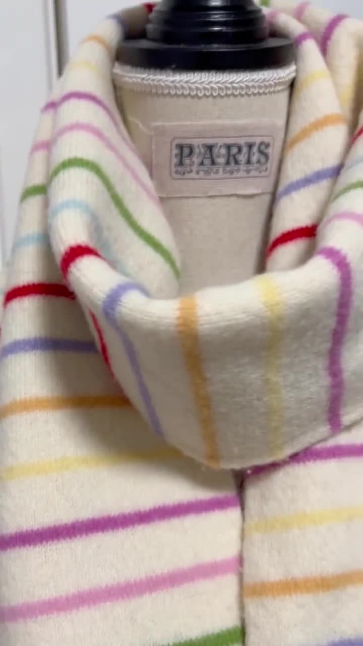 Vintage GAP Kids Women's Unisex 100% Lambs Wool Knitted Ivory