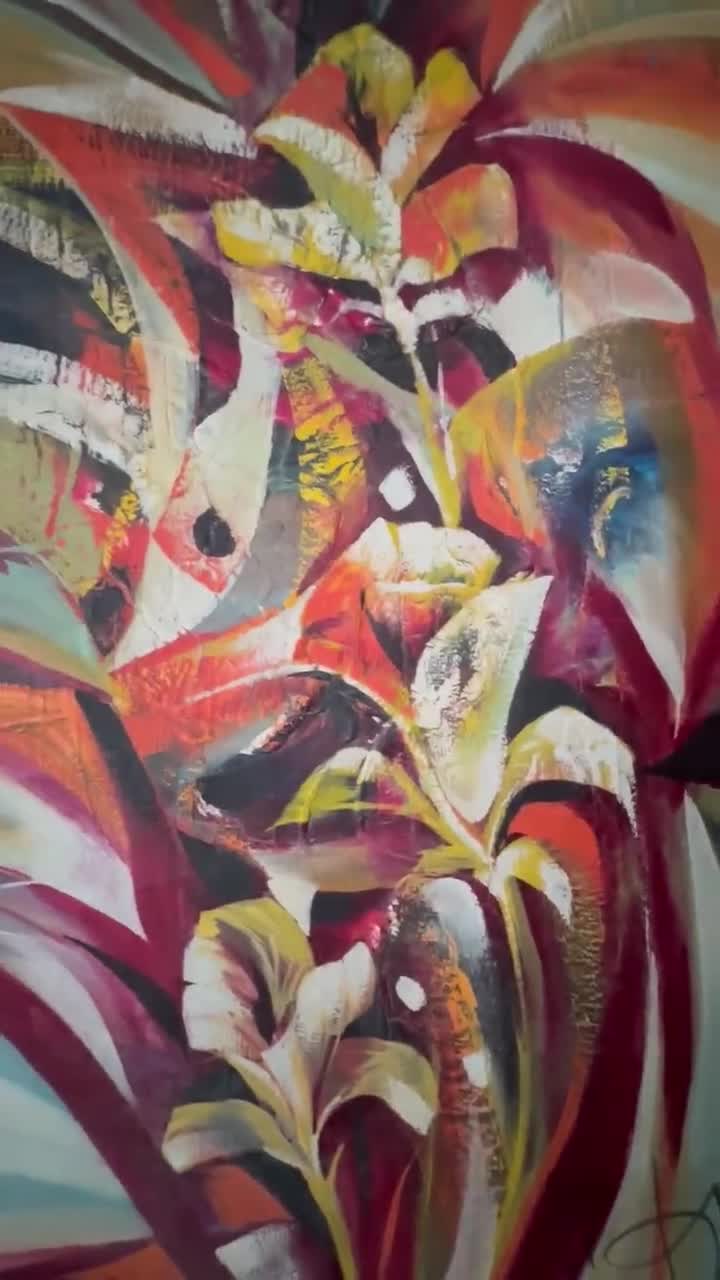 peck pinon 絵画 Large Mid Century Abstract Oil Painting Perfecto 