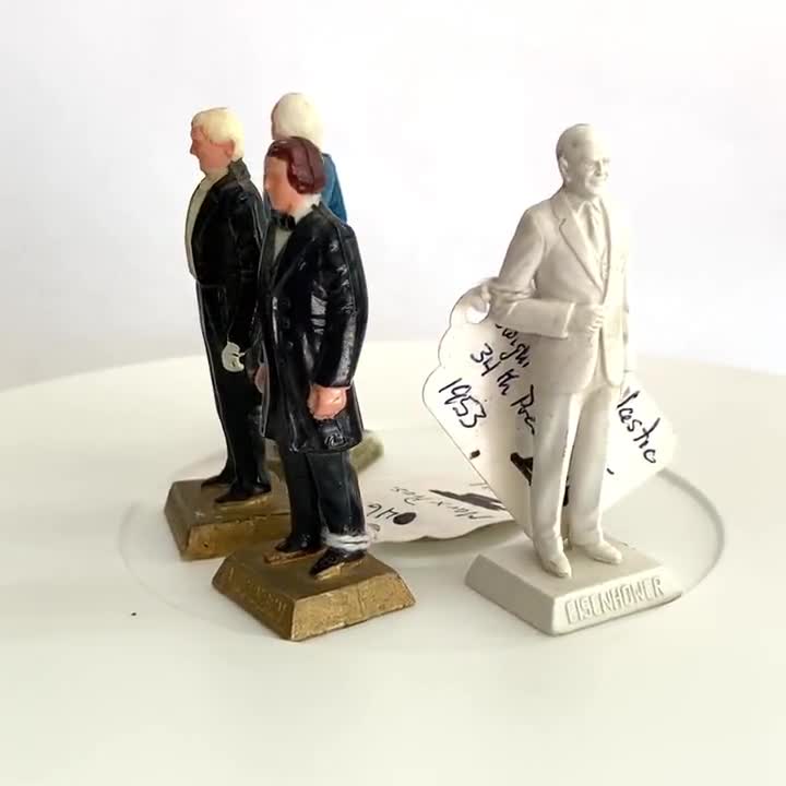 Nostalgic Vintage 1960s MARX U.S. Presidents Lot of 4 Figurines