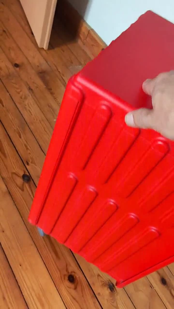 RARE Vintage IKEA DIDRIK Red Bedside / Storage / Side Table