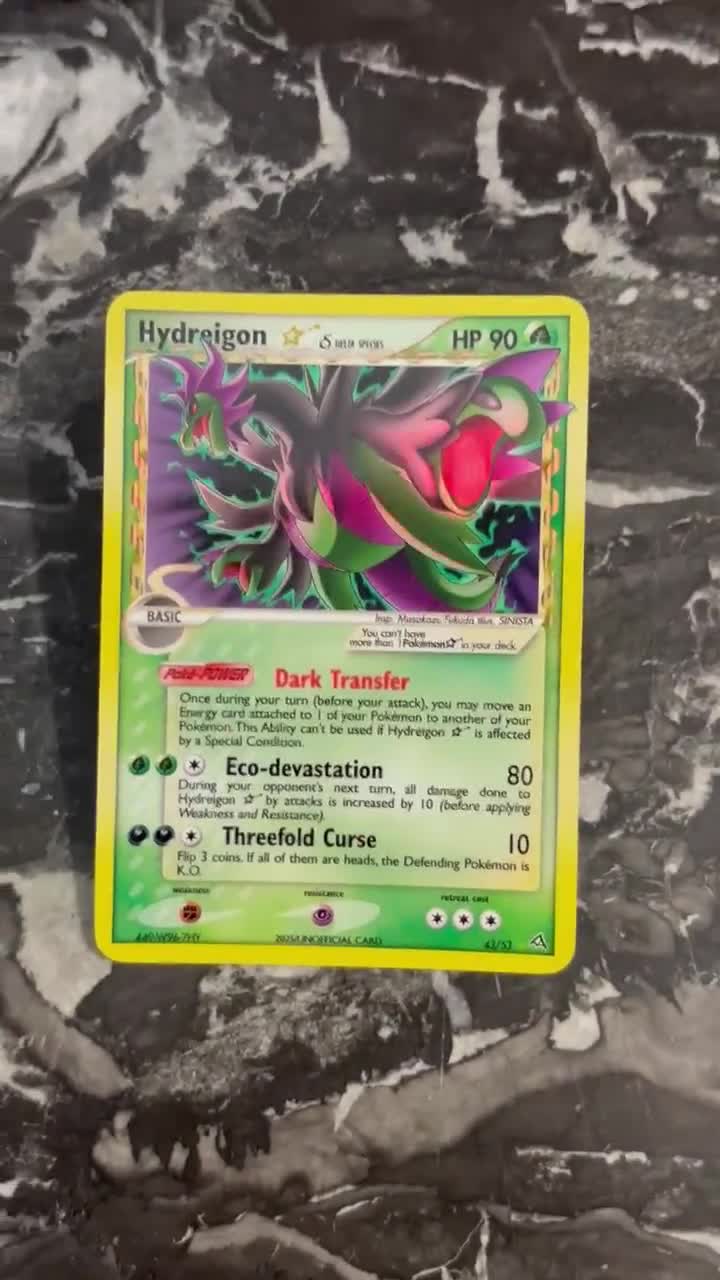 Hydreigon Gold star - Pokmon card CUSTOM Hydreigon Gold star - Pokmon card CUSTOM