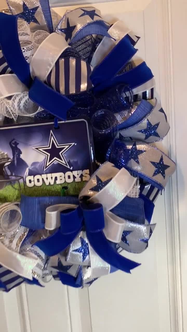 : Rico Industries NFL Dallas Cowboys Wreath Shape Cut Pennant -  Home and Living Room Décor - Soft Felt EZ to Hang : Sports & Outdoors