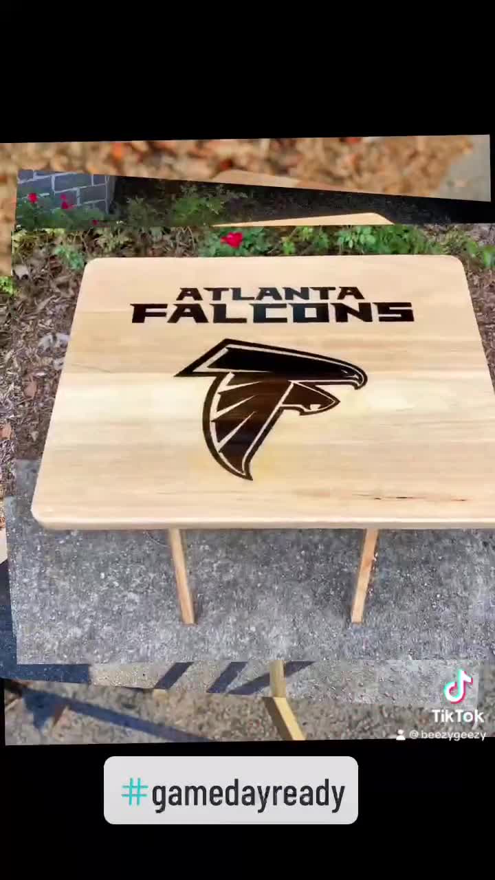 Laser Engraved Acacia Wood Coaster - Atlanta Falcons