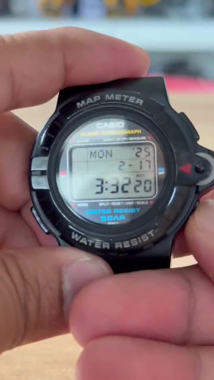 Vintage Casio MAP 100 Map Meter Watch Rare - Etsy UK