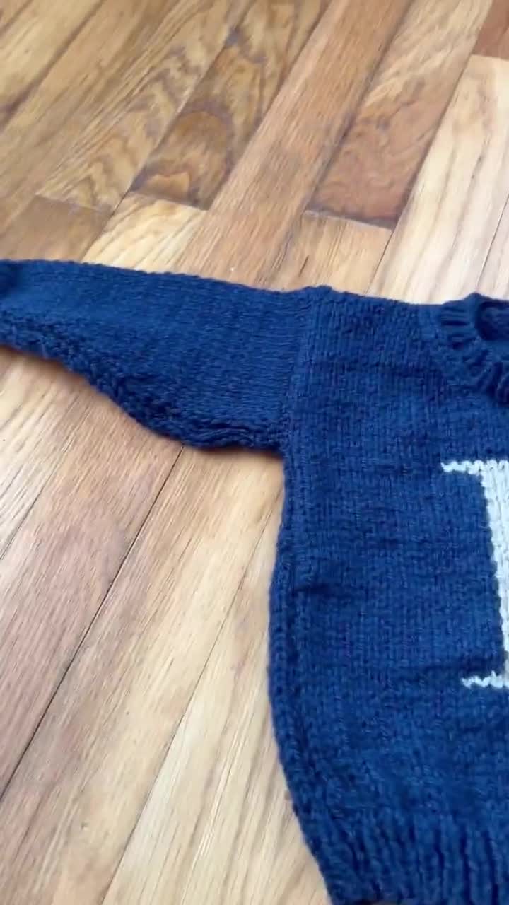 [TWN]★INITIAL KNIT Knit Pattern: Baby and Toddler Personalized Initial Sweater
