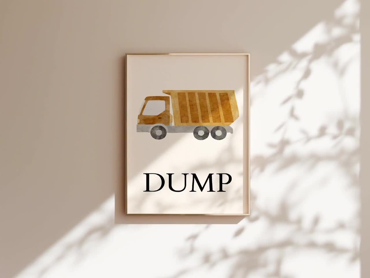 Set di 6 stampe da parete con camion da costruzione e veicoli di trasporto per la cameretta dei bambini (download digitale) - Italia