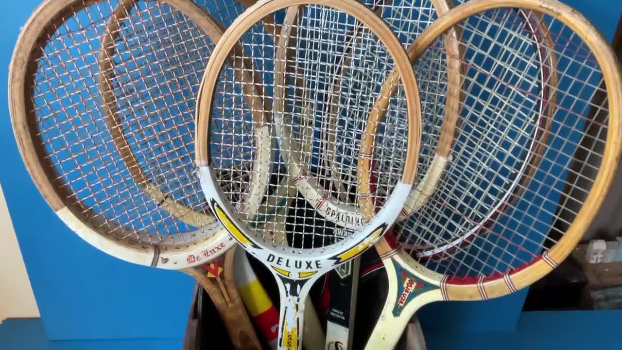 antigua raqueta de tenis de madera jr. practice - Compra venta en