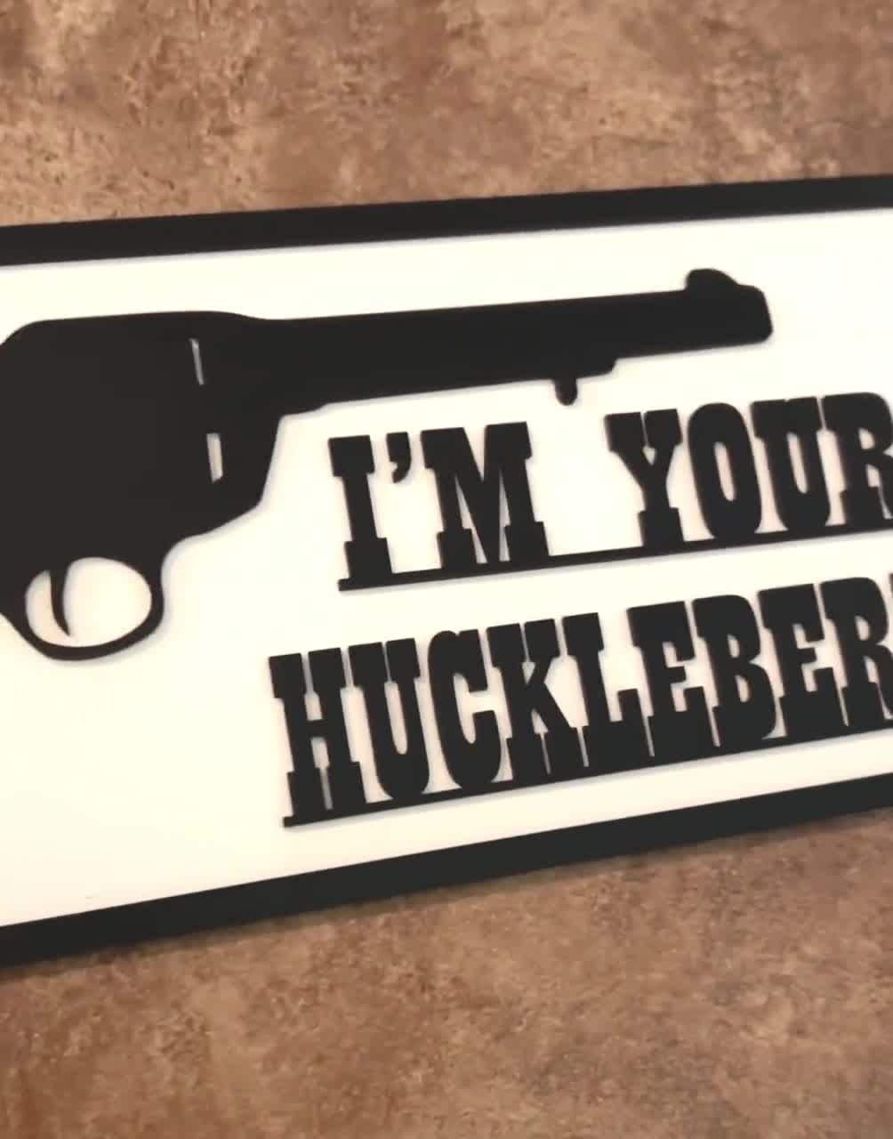 Targa In Metallo Retrò 'I'm Your Huckleberry' Doc Holliday - 20x30 Cm - Decorazione Da Parete Con Baffi Per Garage E Pub