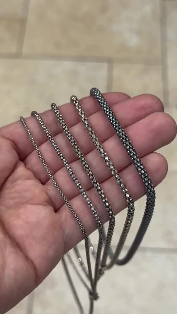 Bling Jewelry Collana A Catena Coreana In Stile Bali Con Nucleo A - Foto 8