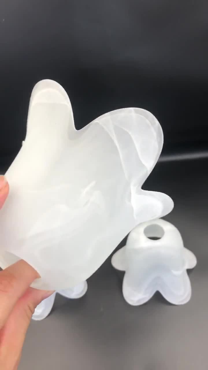 Vetro Ricambio Per Lampadario - Coppa Liscia Ambra, Attacco E14, Diam. 13.5cm - Foto 3