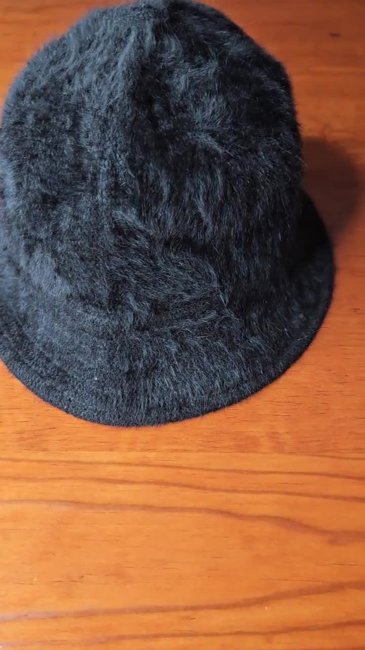 Vintage Black Fluffy 80 Percent Angora, 20 Percent Nylon