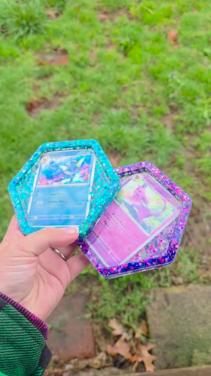 pokemon card resin coasters Handmade Pokemon Card Resin Coaster | Water & Ice Type